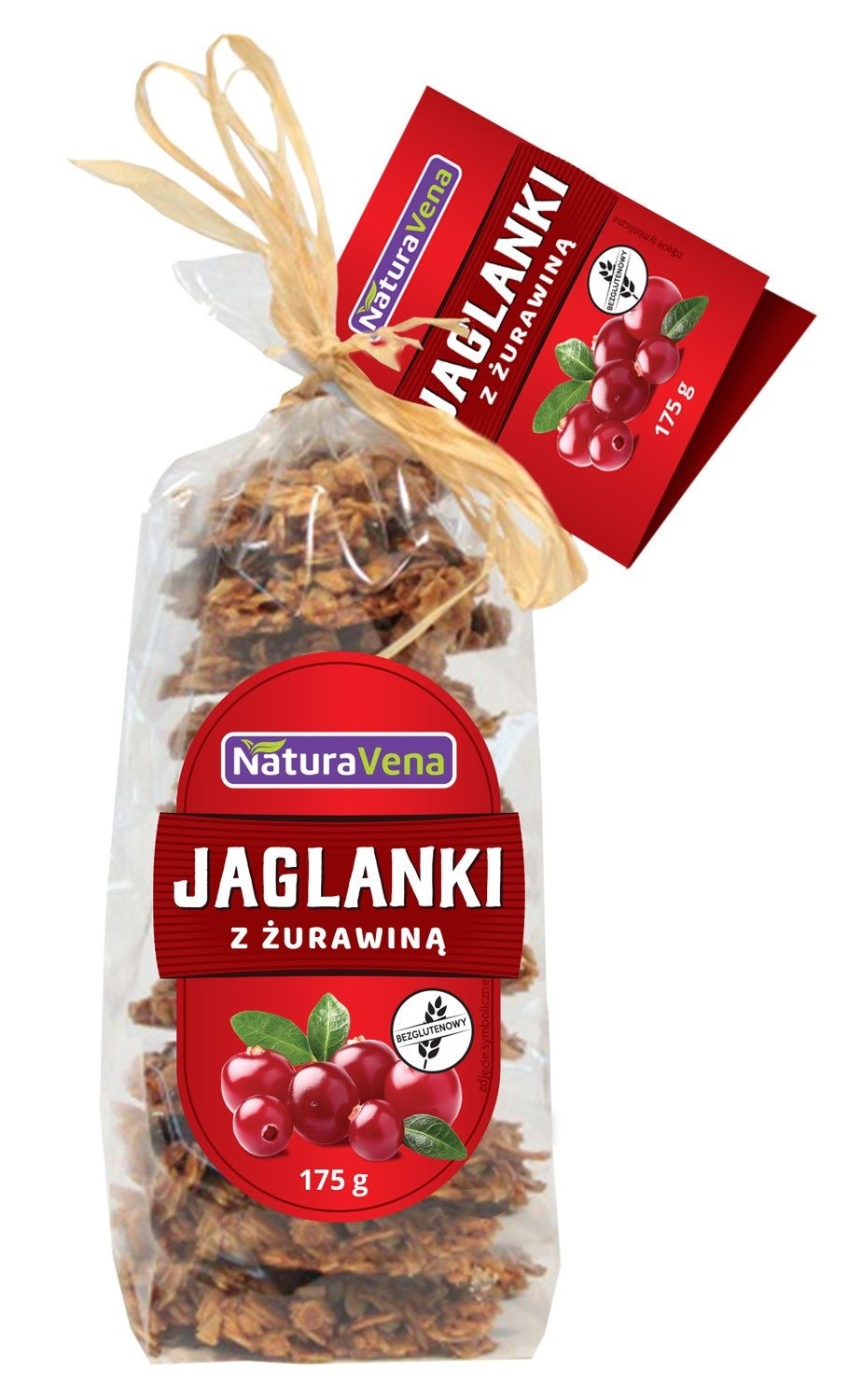 Ciastka jaglanki z żurawiną 175 g - NATURAVENA