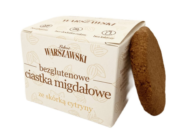 Ciastka migdałowe ze skórką cytryny bez dodatku cukrów bezglutenowe 150 g - WARSZAWSKI