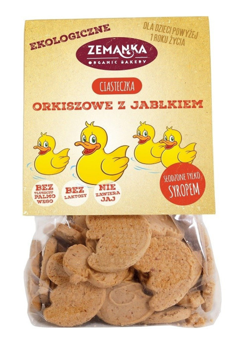 Ciastka orkiszowe z jabłkiem BIO 100 g - ZEMANKA