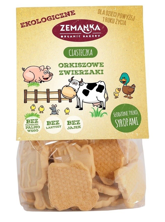 Ciastka orkiszowe zwierzęta BIO 100 g - ZEMANKA