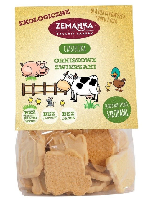 Ciastka orkiszowe zwierzęta BIO 100 g - ZEMANKA