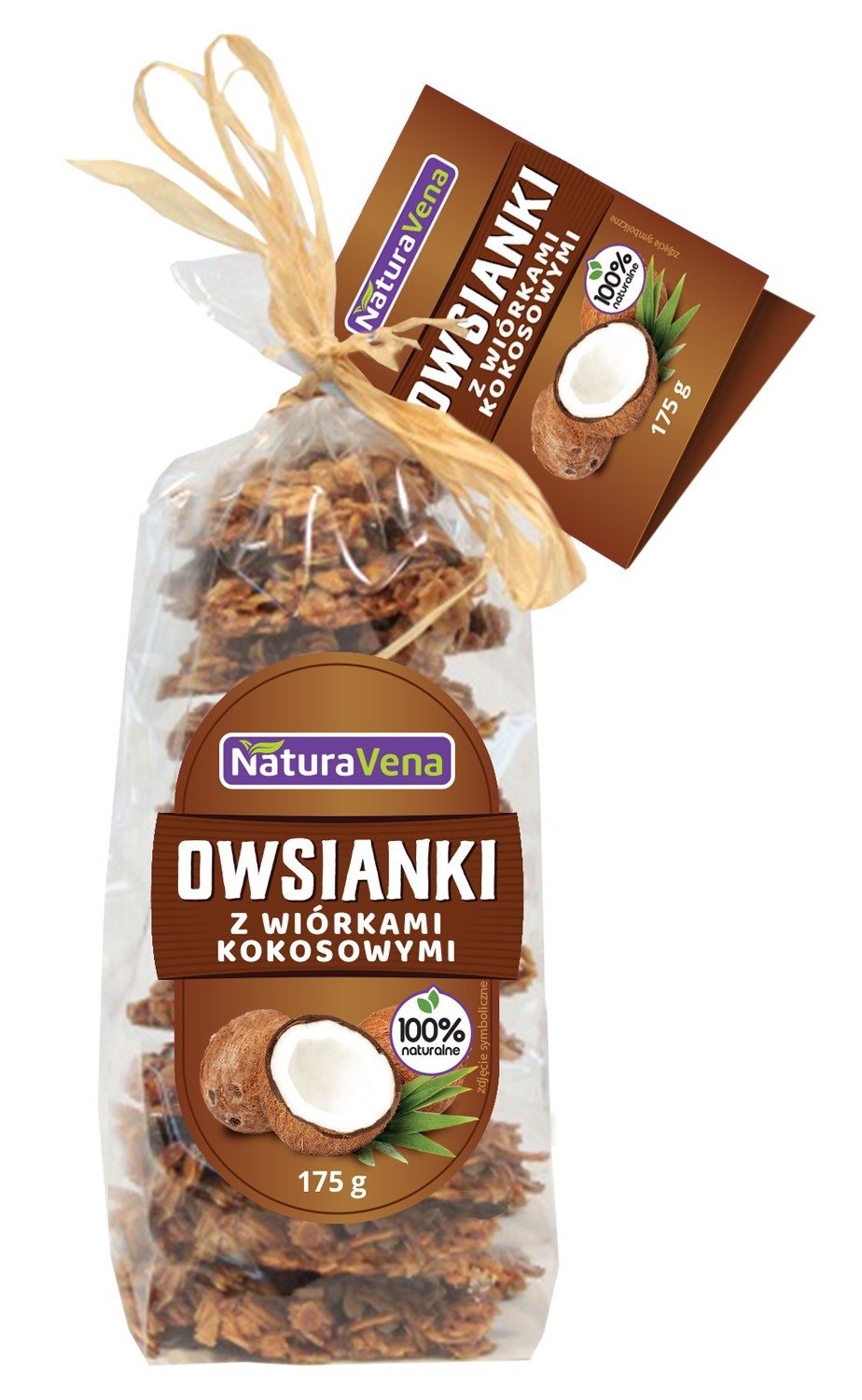 Ciastka owsianki z wiórkami kokosowymi 175 g - NATURAVENA