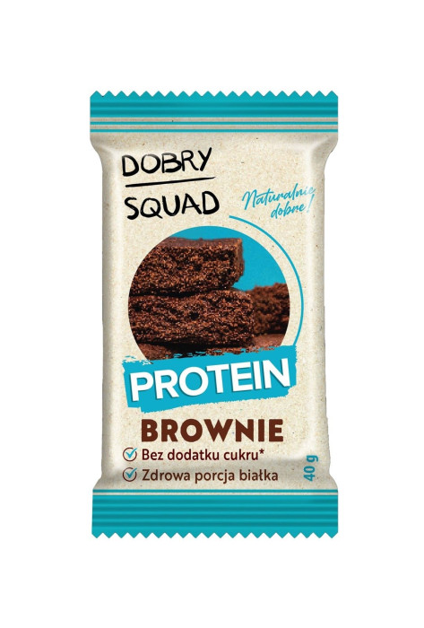 Ciastko proteinowe o smaku brownie bez dodatku cukru bezglutenowe 40 g - DOBRY SQUAD