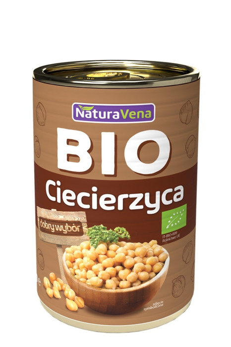 Ciecierzyca w zalewie bez dodatku soli BIO 400 g (240 g) - NATURAVENA
