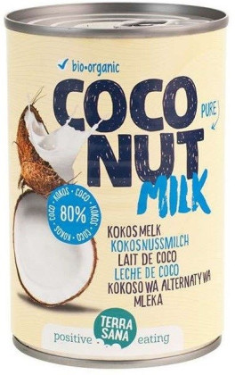 Coconut milk - napój kokosowy bez gumy guar (22 % tłuszczu) BIO 400 ml - TERRASANA