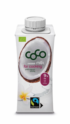 Coconut milk - napój kokosowy do gotowania bez dodatku cukrów fair trade BIO 200 ml - COCO (DR MARTINS)