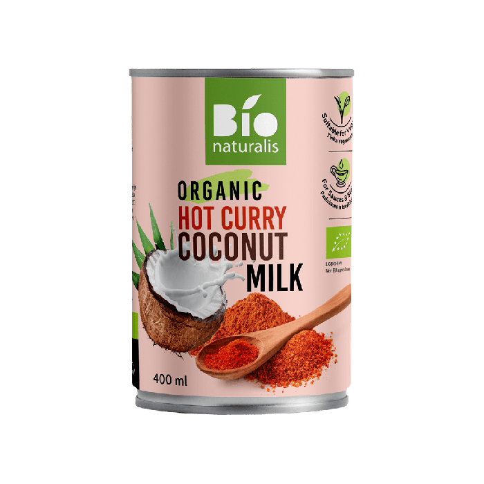 Coconut milk - napój kokosowy hot curry BIO 400 ml - BIO NATURALIS
