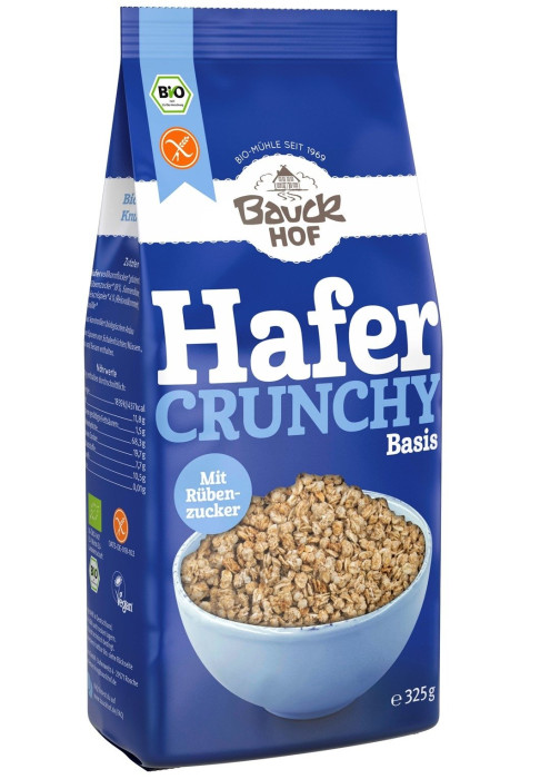 Crunchy owsiane waniliowe bezglutenowe BIO 325 g - BAUCK HOF