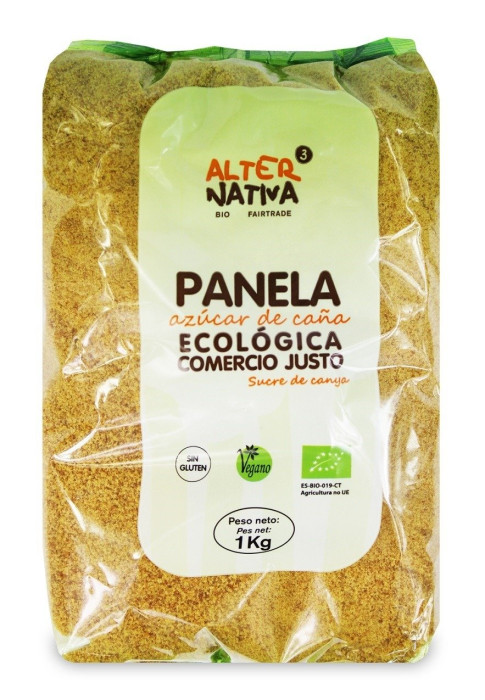 Cukier trzcinowy panela bezglutenowy BIO 1 kg - ALTERNATIVA3