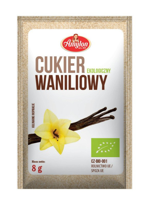 Cukier z wanilią bourbon bezglutenowy BIO 8 g - AMYLON
