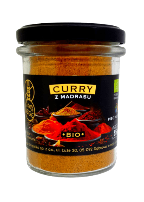 Curry z madrasu bezglutenowe BIO 85 g - PIĘĆ PRZEMIAN