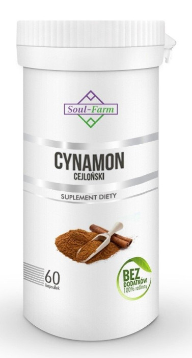 Cynamon cejloński ekstrakt (400 mg) 60 kapsułek - SOUL FARM
