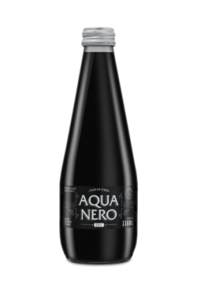 Czarna woda niegazowana 330 ml (szkło) - AQUA EAST (AQUA NERO)