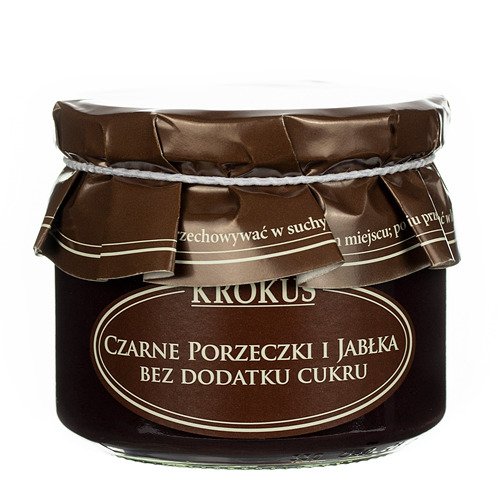 Czarne porzeczki i jabłka bez dodatku cukrów bezglutenowe 310 g - KROKUS