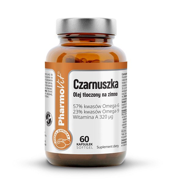 Czarnuszka (500 mg) bezglutenowa 60 kapsułek - PHARMOVIT (CLEAN LABEL)