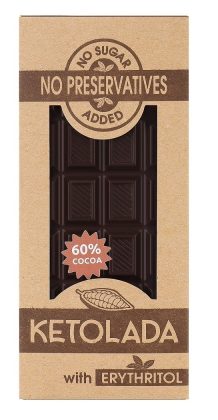 Czekolada gorzka 60 % ketolada 100 g - NATURAVENA