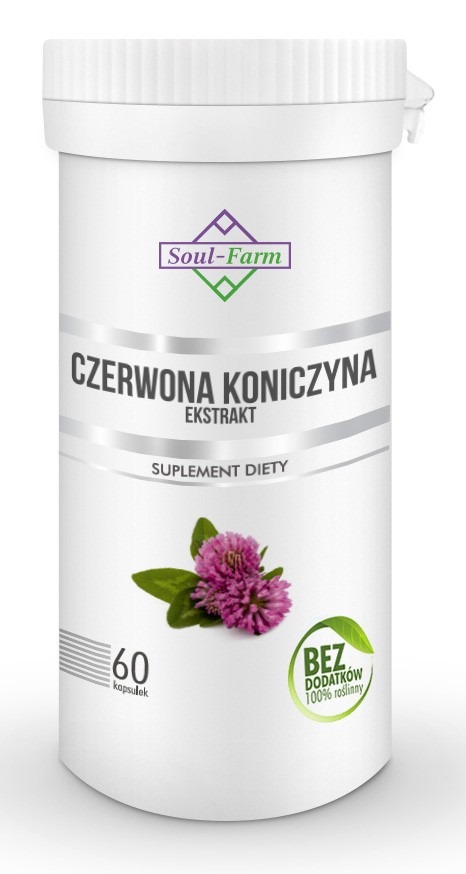 Czerwona koniczyna ekstrakt (300 mg) 60 kapsułek - SOUL FARM
