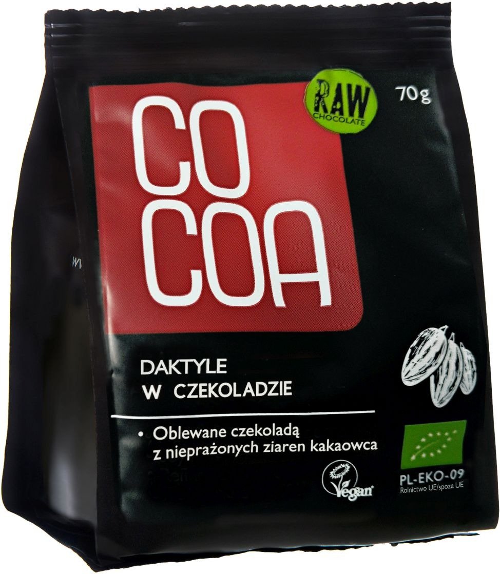 Daktyle w czekoladzie surowej BIO 70 g - COCOA
