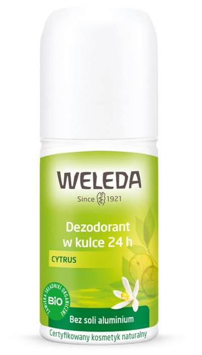 Dezodorant w kulce 24 h cytrusowy eco 50 ml - WELEDA