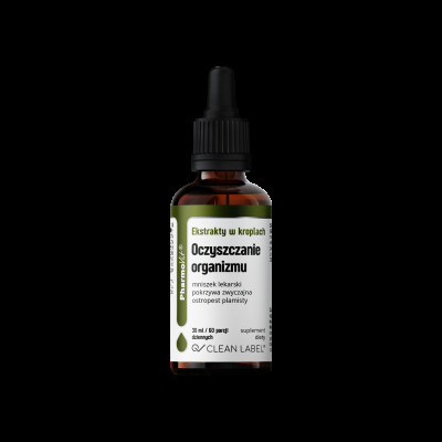 Ekstrakty w kroplach na oczyszczanie organizmu bezglutenowe 30 ml - PHARMOVIT (CLEAN LABEL)
