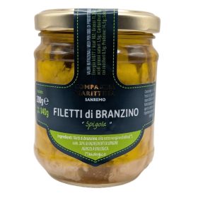 Filety z okonia morskiego w BIO OLIWIE Z OLIWEK EXTRA VIRGIN 200 g (140 g) (SŁOIK) - COMPAGNIA MEDITERRANEA