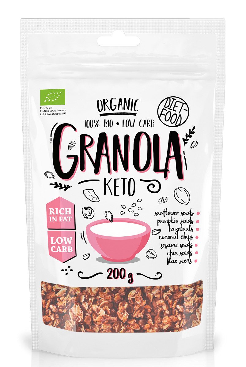 Granola keto BIO 200 g - DIET-FOOD
