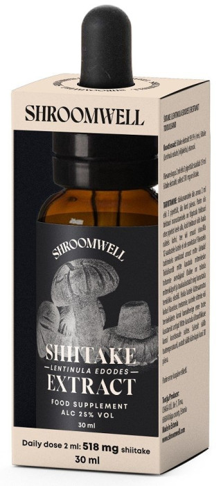 Grzyby shiitake ekstrakt w kroplach 30 ml - SHROOMWELL