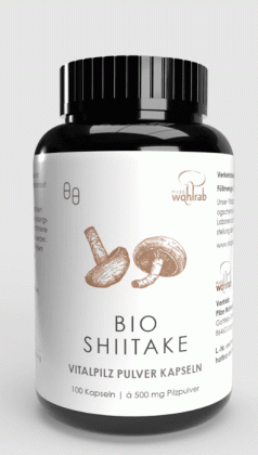 Grzyby shiitake (twardnik japoński) BIO (500 mg) 100 KAPSUŁEK - PILZE WOHLRAB
