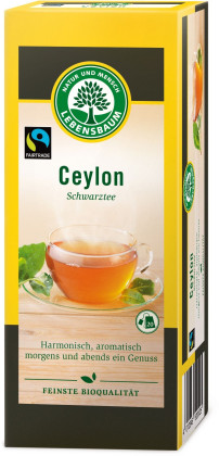 Herbata czarna cejlońska ekspresowa fair trade BIO (20 x 2 g) 40 g - LEBENSBAUM