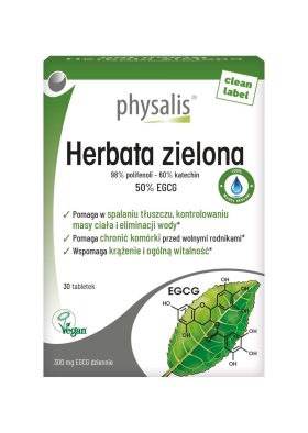 Herbata zielona ekstrakt (600 mg) 30 tabletek - PHYSALIS