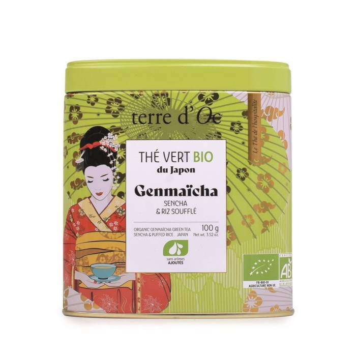 Herbata zielona genmaicha japońska z prażonym ryżem BIO 100 g - TERRE D'OC