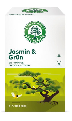 Herbata zielona jaśminowa ekspresowa BIO (20 x 1,5 g) 30 g - LEBENSBAUM