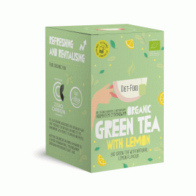 Herbata zielona o smaku cytrynowym (green tea with lemon) BIO (20 x 2 g) 40 g - DIET-FOOD