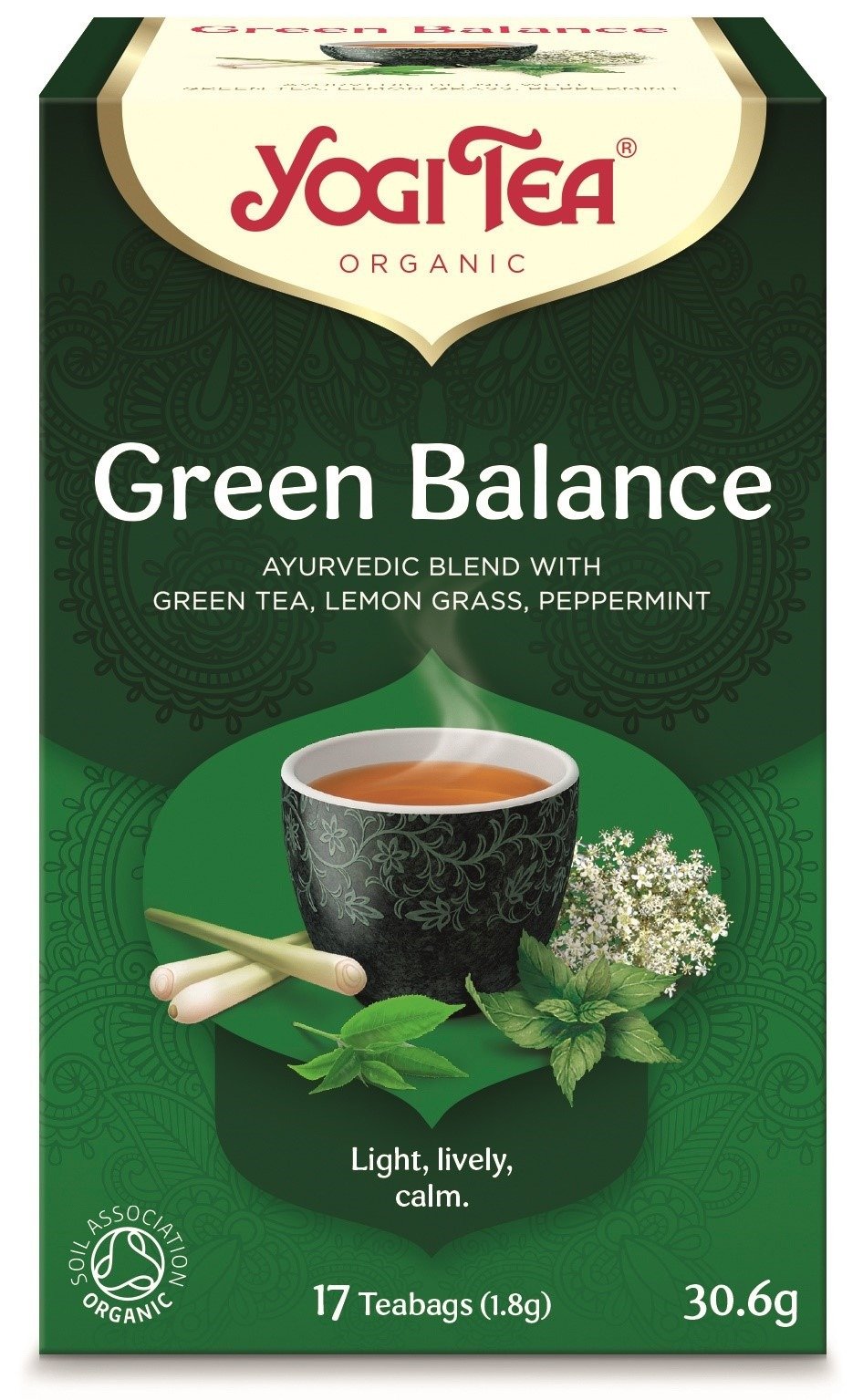 Herbata zielona równowaga (green balance) BIO (17 x 1,8 g) 30,6 g - YOGI TEA