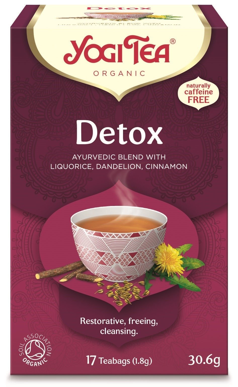Herbatka detox BIO (17 x 1,8 g) 30,6 g - YOGI TEA