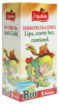 Herbatka dla dzieci - lipa, czarny bez, rumianek po 9 miesiącu BIO (20 x 1,5 g) 30 g - APOTHEKE