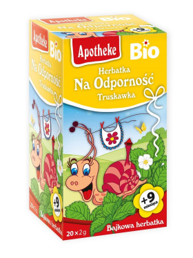 Herbatka dla dzieci - na odporność truskawka po 9 miesiącu BIO (20 x 2 g) 40 g - APOTHEKE