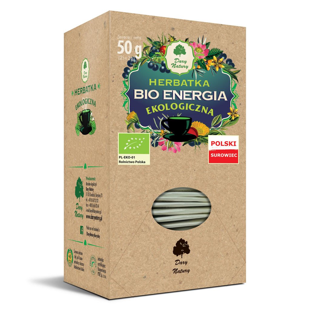 Herbatka energia BIO (25 x 2 g) 50 g - DARY NATURY