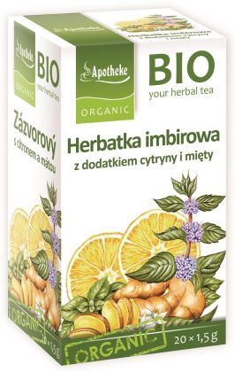 Herbatka imbirowa z cytryną i miętą BIO (20 x 1,5 g) 30 g - APOTHEKE