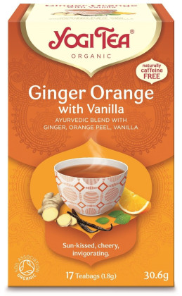 Herbatka imbirowo - pomarańczowa z wanilią (ginger orange with vanilla) BIO (17 x 1,8 g) 30,6 g - YOGI TEA