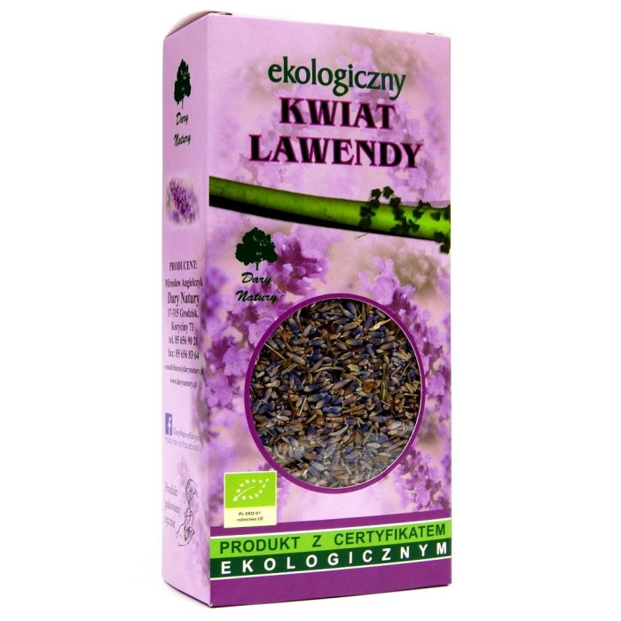 Herbatka kwiat lawendy BIO 50 g - DARY NATURY