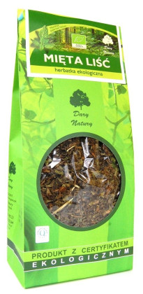 Herbatka liść mięty BIO 100 g - DARY NATURY