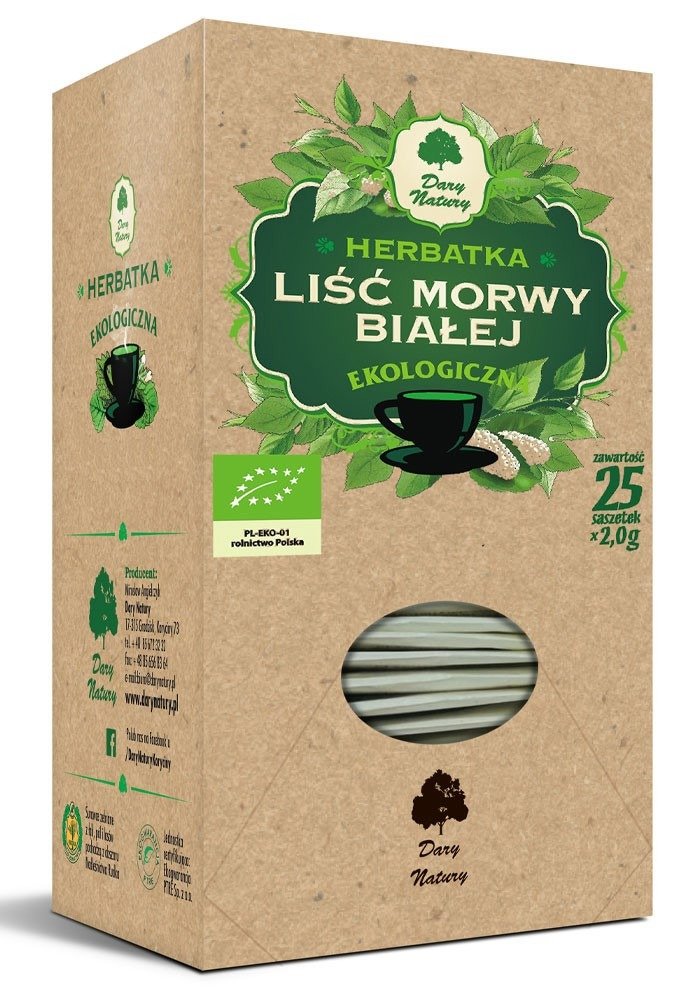 Herbatka&#x20;li&#x015B;&#x0107;&#x20;morwy&#x20;bia&#x0142;ej&#x20;BIO&#x20;&#x28;25&#x20;x&#x20;2&#x20;g&#x29;&#x20;50&#x20;g&#x20;-&#x20;DARY&#x20;NATURY