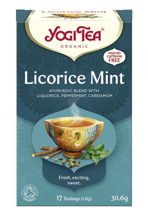 Herbatka mięta z lukrecją (licorice mint) BIO (17 x 1,8 g) 30,6 g - YOGI TEA