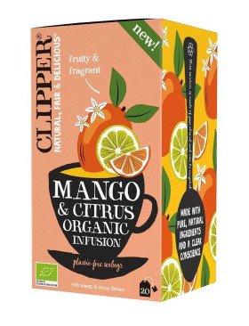 Herbatka o smaku mango i owoców cytrusowych BIO (20 x 1,8 g) 36 g - CLIPPER