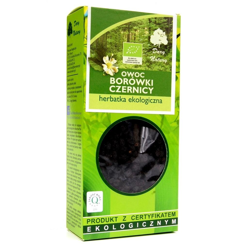 Herbatka owoc borówki czernicy BIO 100 g - DARY NATURY