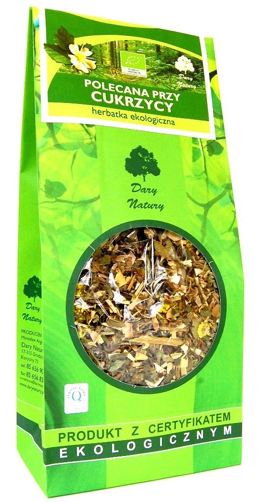 Herbatka polecana przy cukrzycy BIO 150 g - DARY NATURY