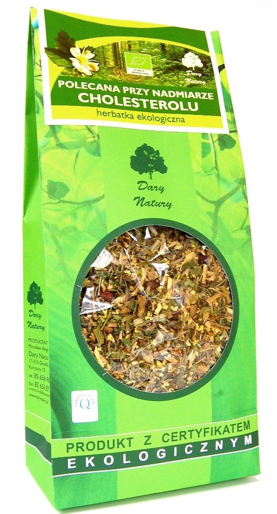 Herbatka polecana przy nadmiarze cholesterolu BIO 200 g - DARY NATURY