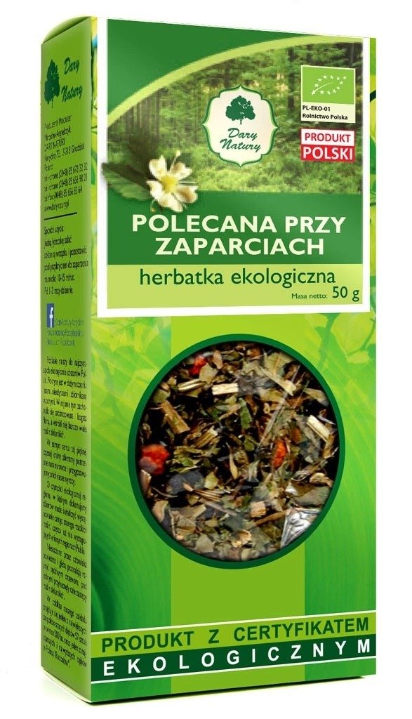 Herbatka polecana przy zaparciach BIO 50 g - DARY NATURY