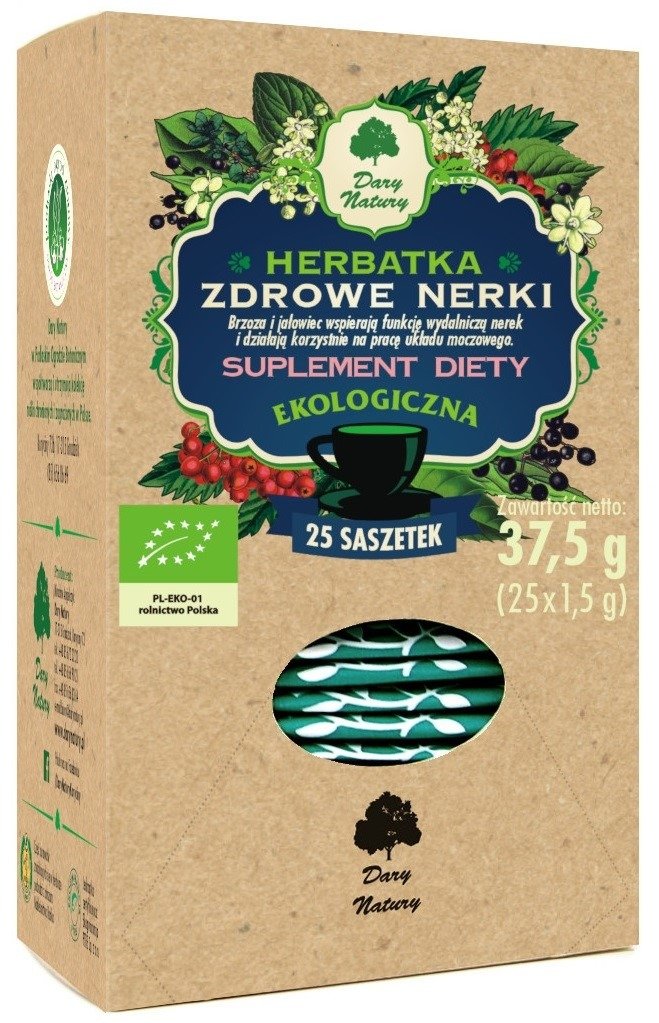 Herbatka zdrowe nerki BIO (25 x 1,5 g) 37,5 g - DARY NATURY